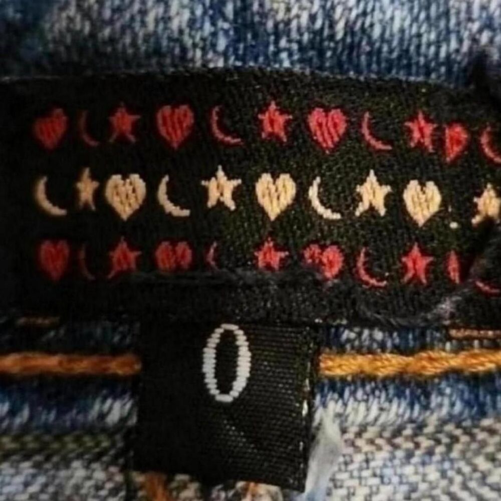 Vintage Y2k early 2000s light wash denim pleated mini skirt - Picture 4 of 4